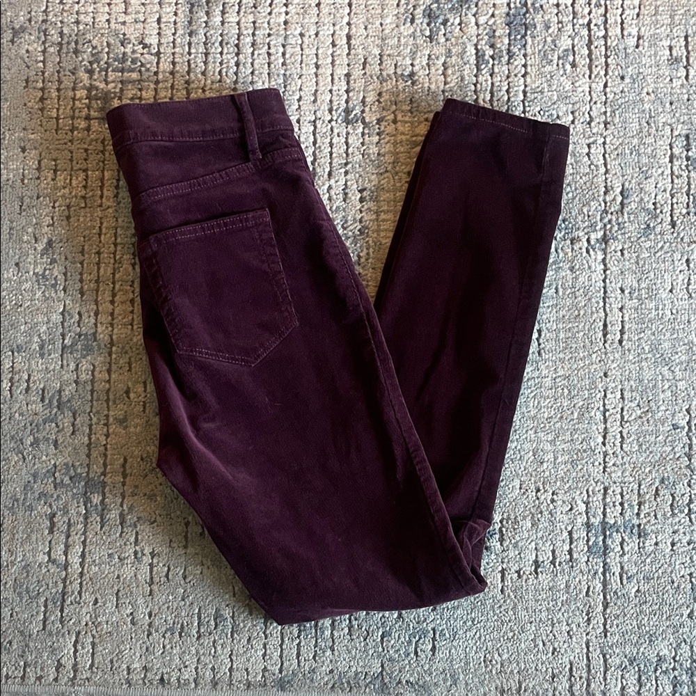 Ann Taylor LOFT Plum Skinny Corduroy Pants